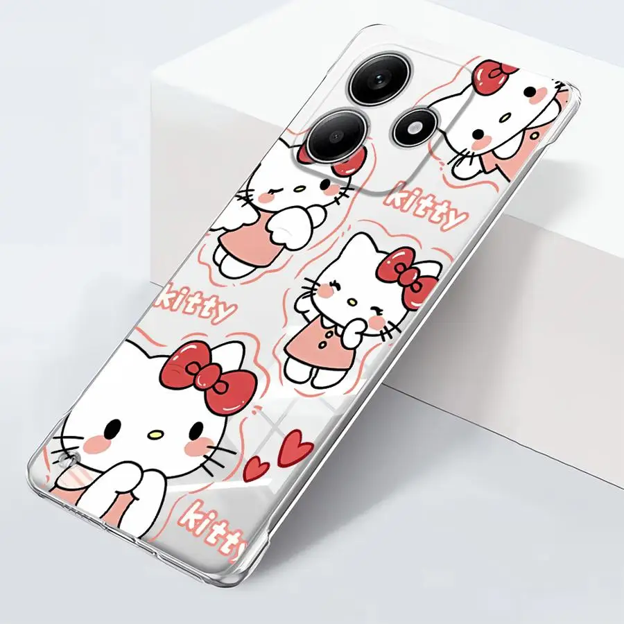 Cute H-Hello Kitty Phone Case for Redmi Note 14ProPlus5G 14 13ProPlus 13 Pro 10Pro4G 12Pro5G Luxury Coque