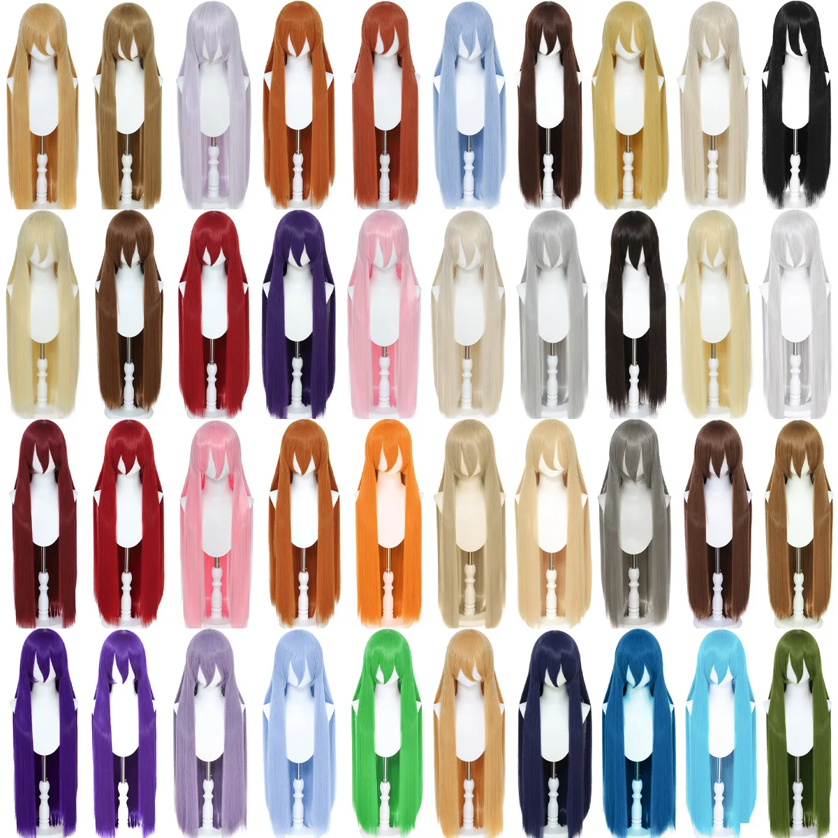 

Универсальный прямой синтетический парик длиной 100 см для косплея и костюмированных вечеринок, с шапочкой, черно-белый, 500 г, из волокнистых волос