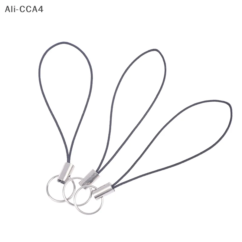 CCA4-10Pcs Clasp Rope Keychains Hooks Mobile phone Strap Keyring Bag Accessories
