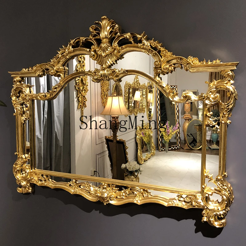 مرآة حمام كلاسيكية من CL، مرآة حائط لخلفية غرفة المعيشة، مرآة مدفأة معلقة على شكل خاص على الحائط #2