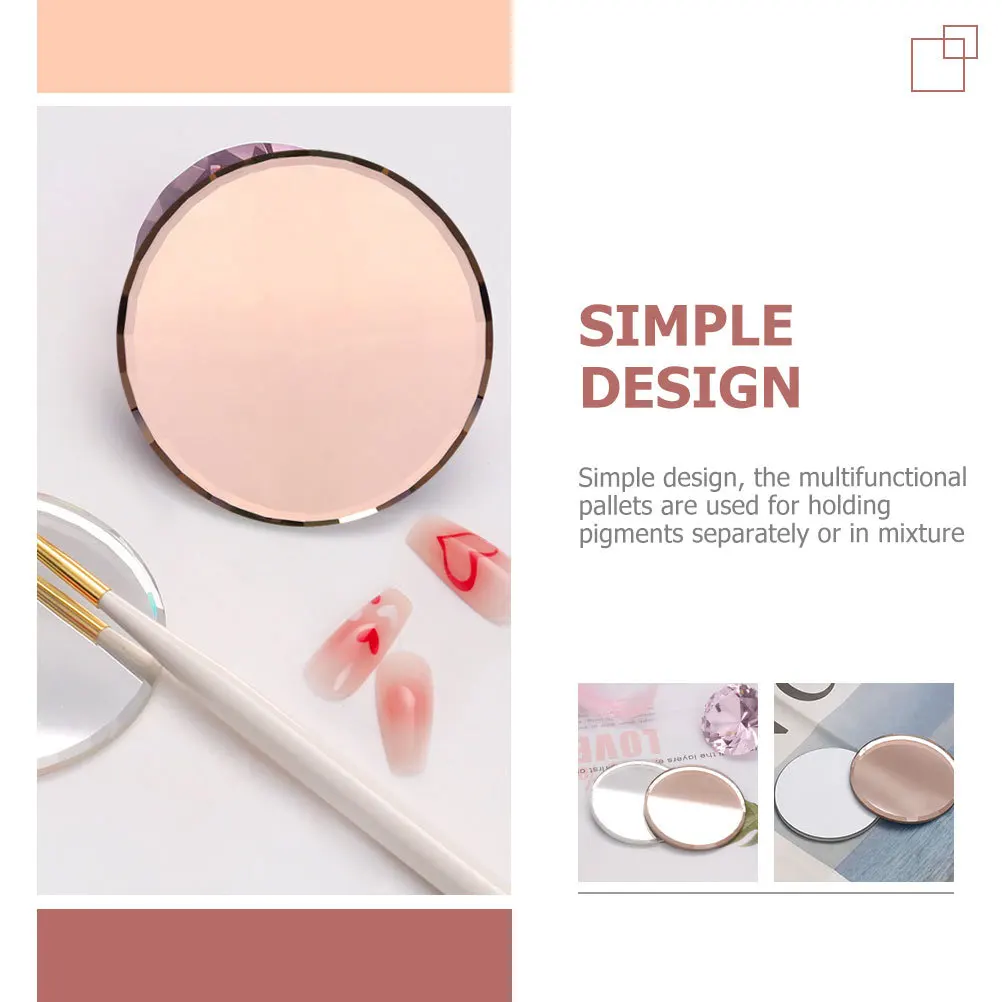 

4Pcs Nail Art Mixing Boards Mirror Surface Pallets Nail Tips Display Manicure Color Blending Manicure Mixing Pallet