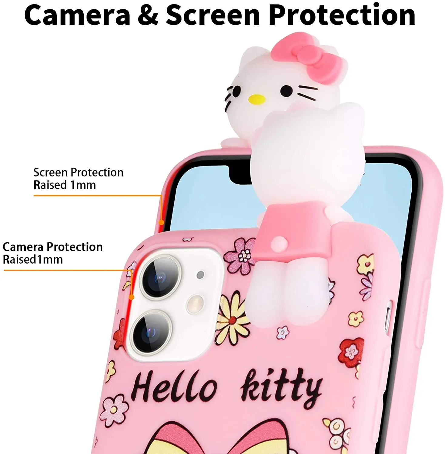 For Samsung Galaxy A04 A04s A05 A05s A34 A24 A54 A14 A15 A25 A35 A55 Hello Kitty Case With Holder Rope