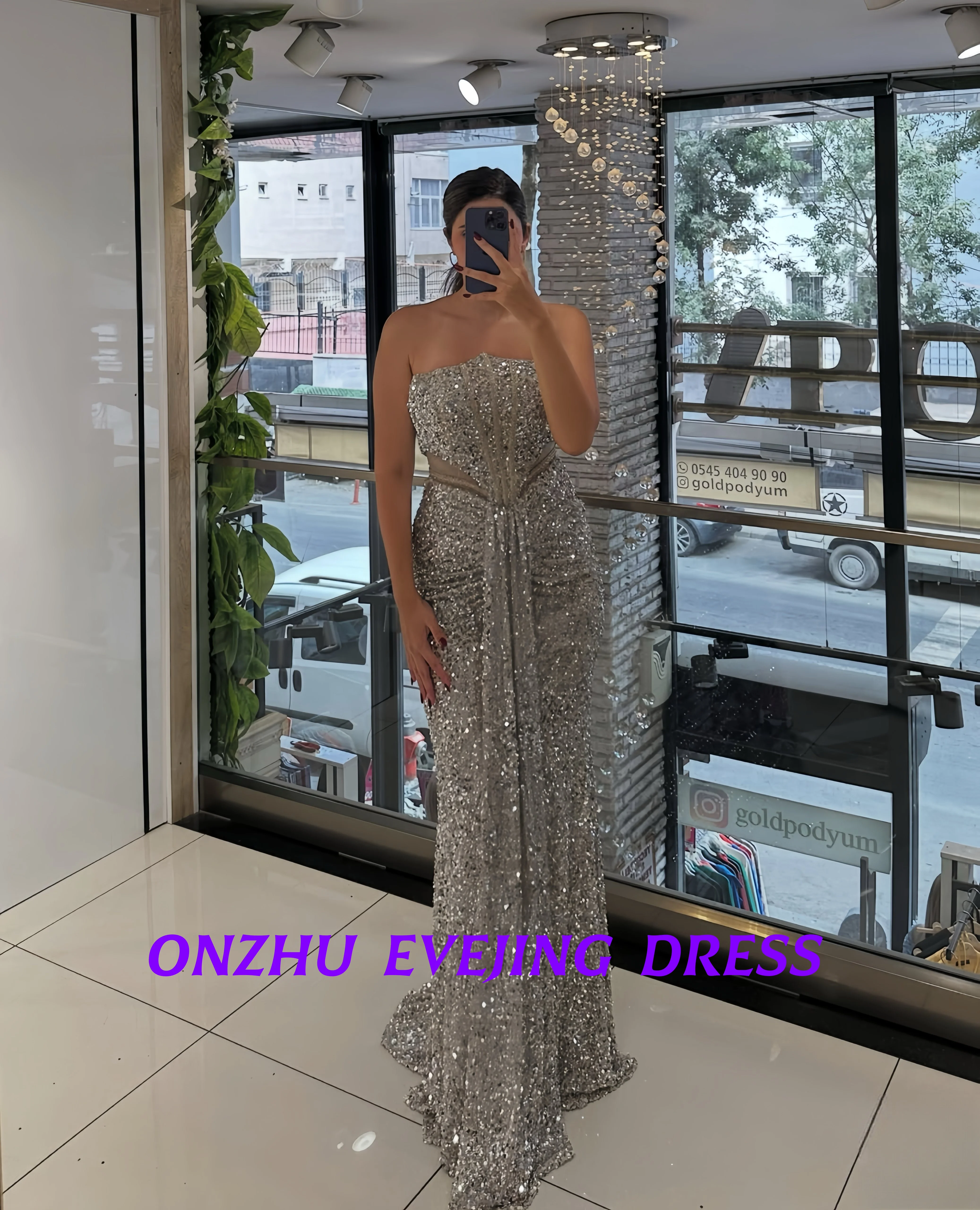 

Customized strapless sleeveless mermaid beaded luxury women evening dress dresses for special occasions