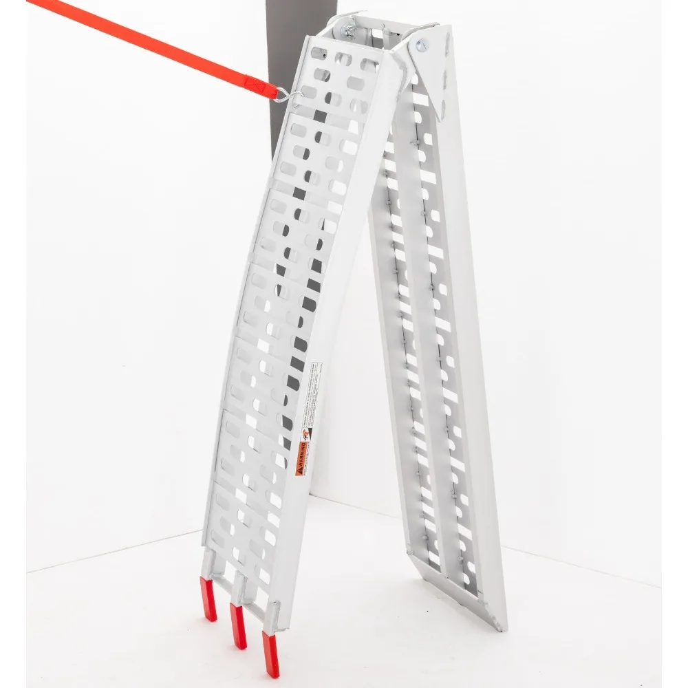 Rampe per camion in alluminio da 7 piedi Rampe ATV di carico pieghevoli con capacità di 750 libbre