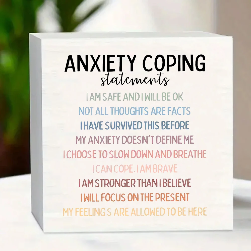 Calm & Focus: Office Mood-Boosting Decor,Relaxing Inspirational Ornament for Mental Health, Emotional Regulation & Stress