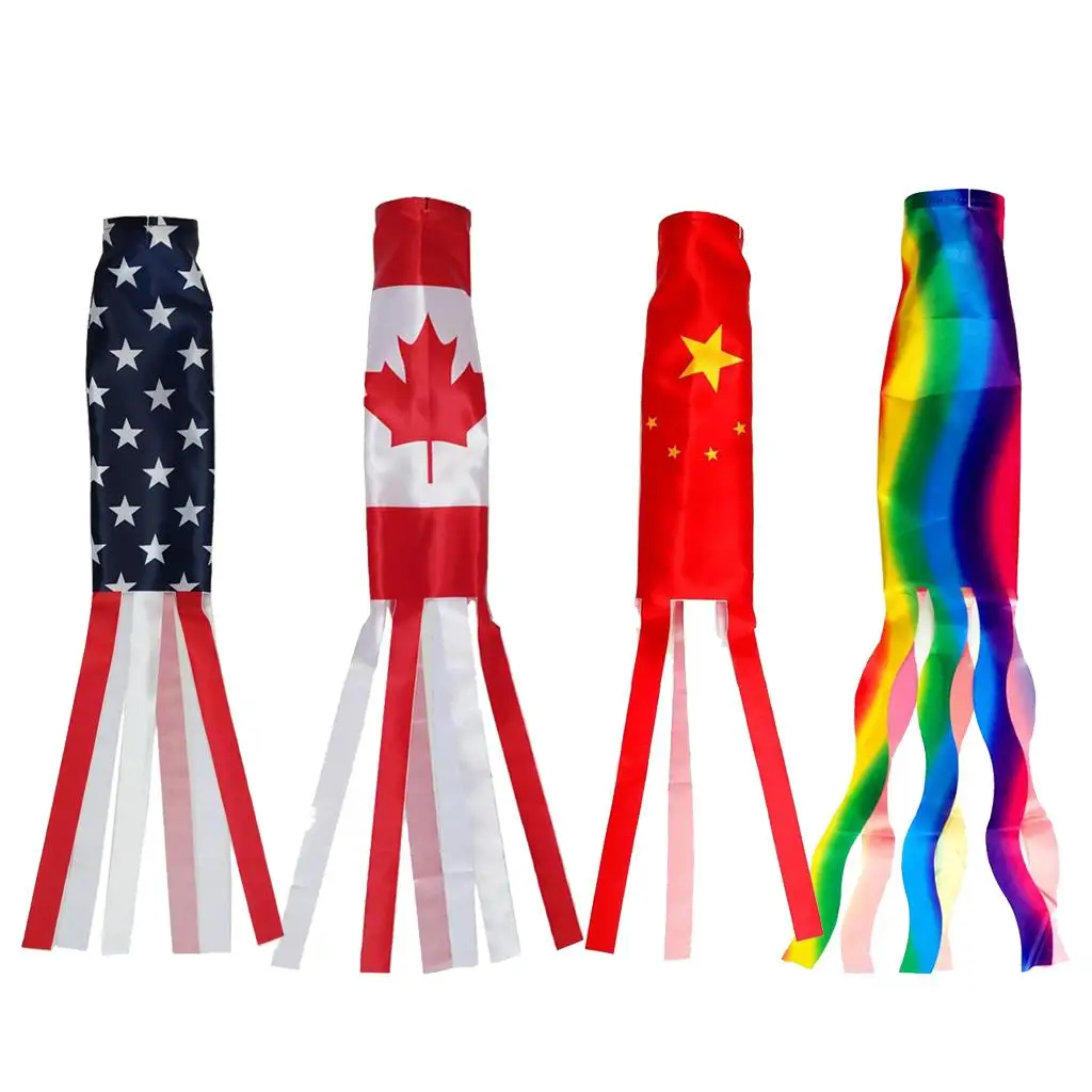 1Pc Windsock Flag with Flowing Great for festivals camping caravanning