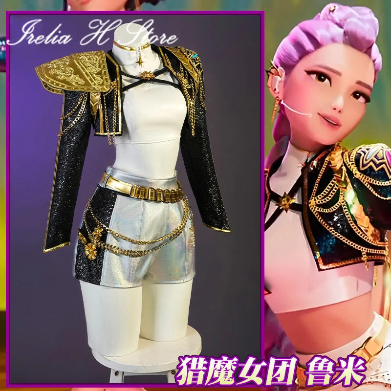

Pre sale Irelia H Store Kpop KPop Demon Hunters Rumi Cosplay Costume for women punk outfit game anime jacket