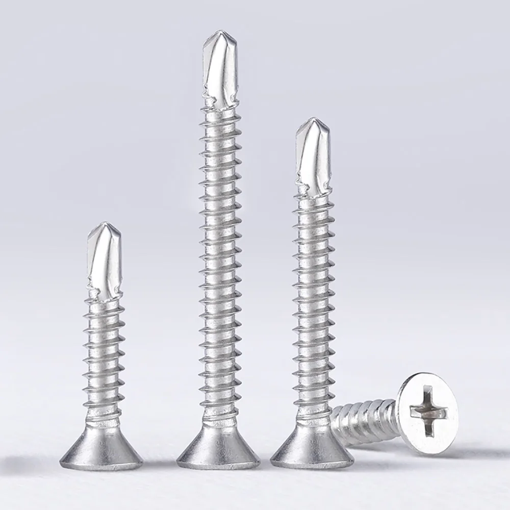 304 Stainless Steel Dovetail Self Tapping Screw Cross Countersunk Flat Head M3.9M4.2 M4.8M5.5 Wood Furniture Drill Tail Fastener