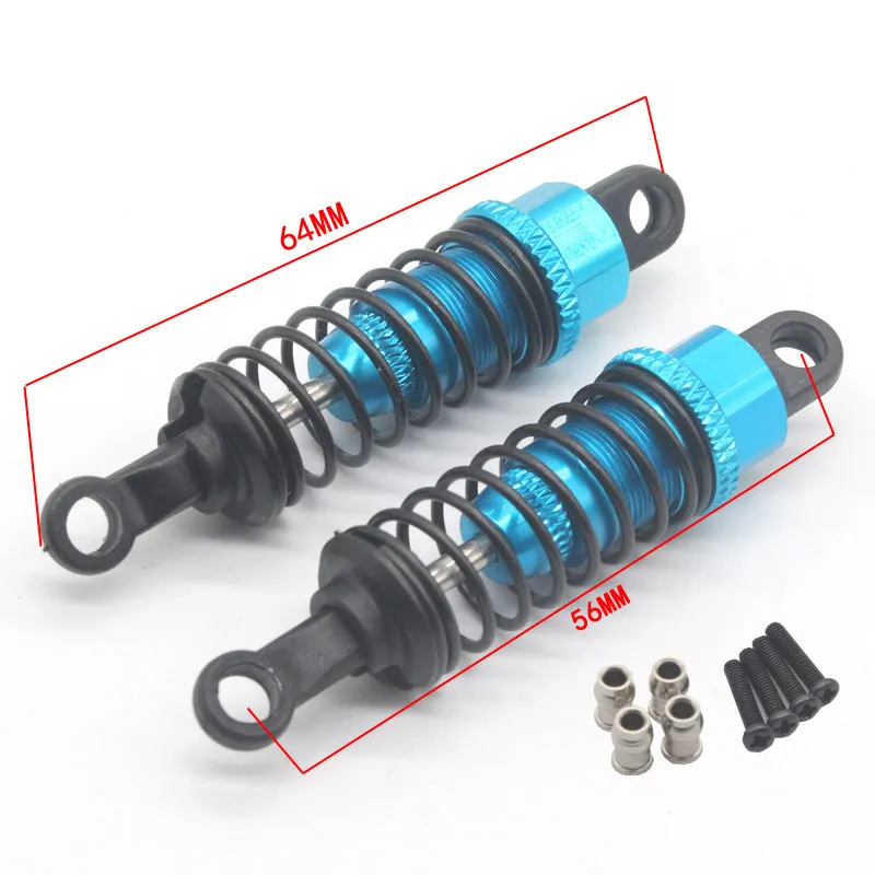 RC Shock Absorbers Aluminum Alloy Oil Filled Adjustable Upgrade for 1/16 1/18 1/12 Wltoys HSP RC Off-Road Buggy Truck Parts