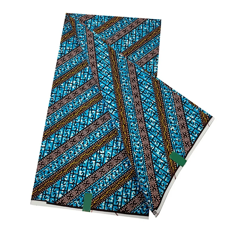 Modieuze Afrikaanse echte waxprints stof 2024 nieuwste ontwerp Ankara wax stof 6 yards echte zachte 100% katoen damesjurken