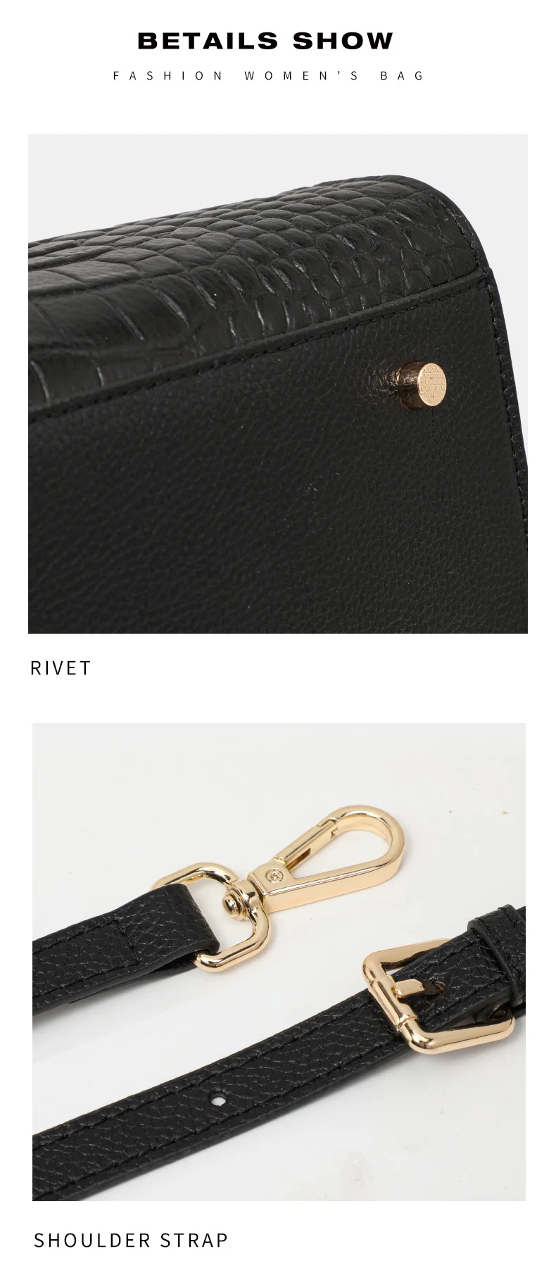 Stilvolle Krokodilmuster-Muttertasche mit Premium-Feeling, Handtasche für Damen, Vielseitige Schulter- und Umhängetasche – Detail 12