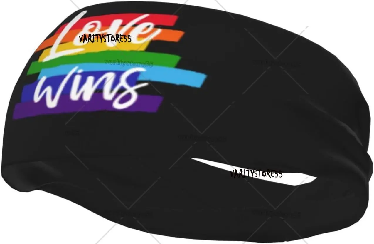 

Rainbow LGBT Gay Pride Plaid Sports Headbands for Men Women Elastic Sweatband Sports Headband for Running Cycling
