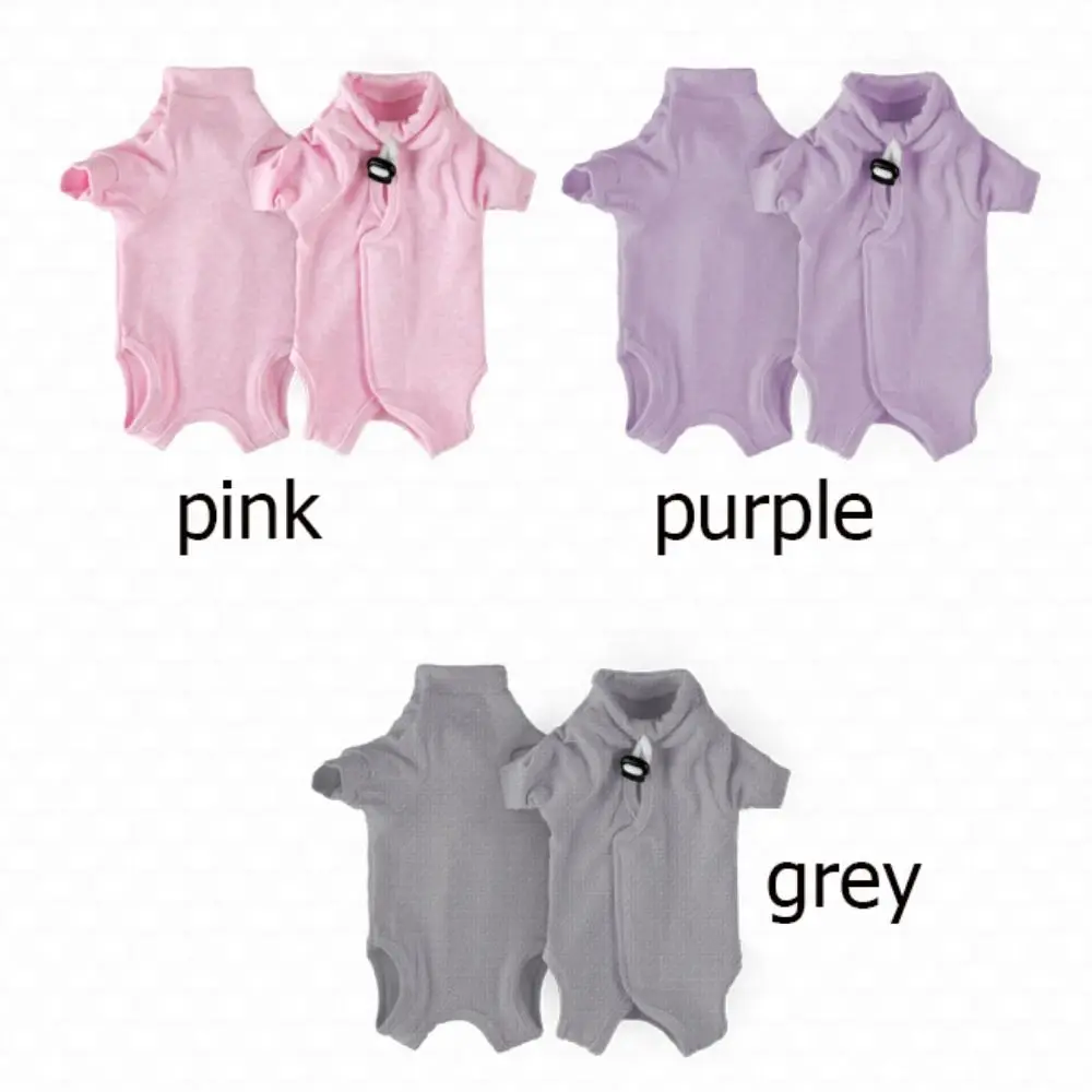 Pet Clothes Breathable Cat Recovery Suit Soft Anti-licking Pet Jumpsuit Elastic Adjustable Cat Suit Vest Help Recovery