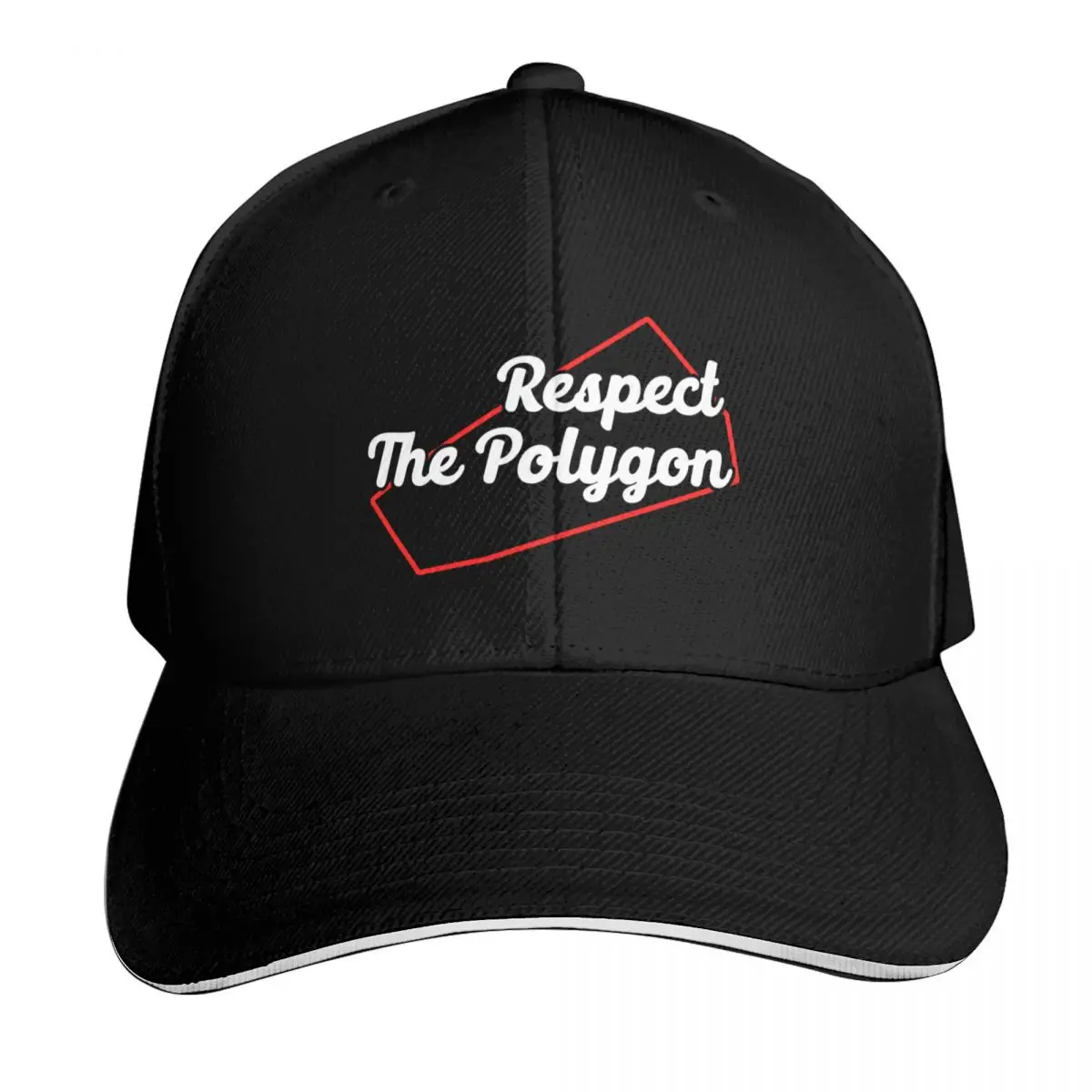 Respect The Polygon - Vintage Style Baseball Cap Moisture Wicking Quick Dry Curved Brim Classic Fit Low Profile Unstructured