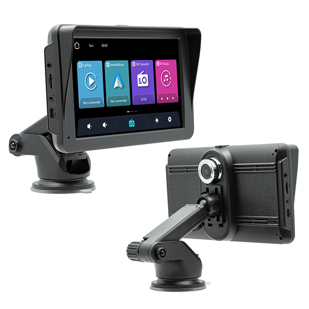 

X5570 Front 1080P Lens Radio Sound System Car Mp5 Player Carplay Screen 7 Inch Touch Wireless Car Dvd Player with FM Transmitter