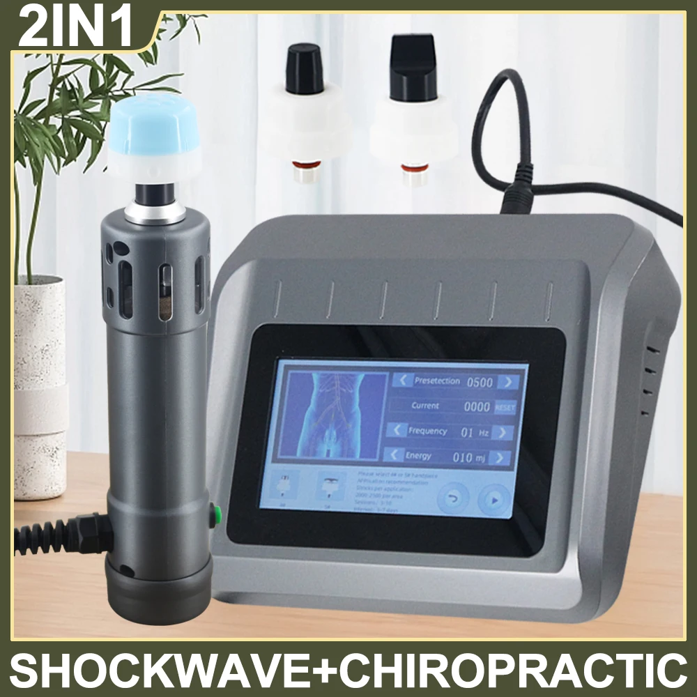 

250MJ Professional Shock Wave Chiropractic Massage 2 IN 1 Shockwave Therapy Machine For ED Treatment Pain Relief Foot Massager
