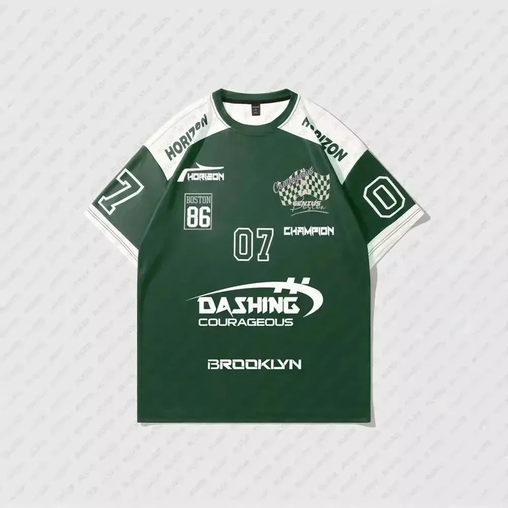 2025 Summer New Men's T-Shirt Casual Sporty Breathable Mesh Digital Sportswear Street Men's Wear