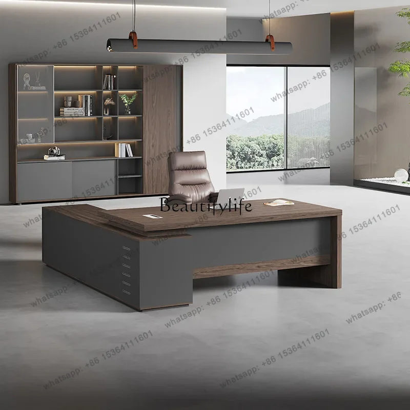 pg45Simple modern desk Atmospheric computer Light luxury boss desk