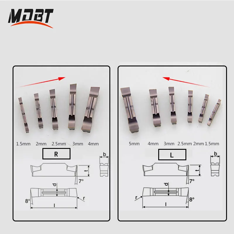 10 pezzi MGGN150/MGGN200/MGGN250/MGGN300/MGGN400/MGGN500 R L JM inserti scanalati in metallo duro per acciaio inossidabile