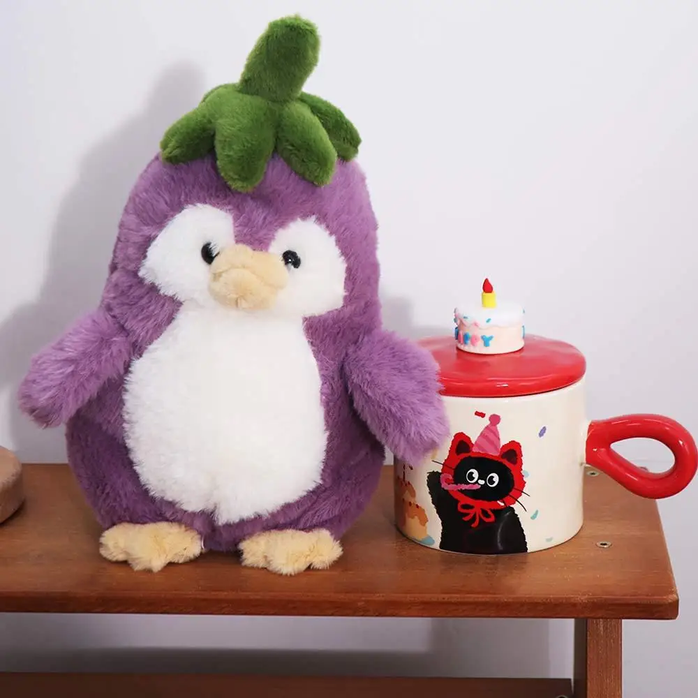 

PP Cotton Penguin Doll Plush Toy Soft Fluffy Eggplant Penguin Stuffed Toy Collection Comfortable Stuffed Soft Penguin Doll