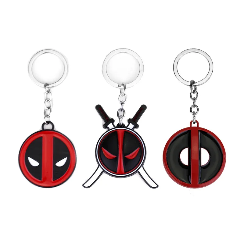 Movie Deadpool and Wolverine Catoon Keychain Deadpool Metal Pendant Key Chain for Women Men Cosplay Keyring Jewelry Fans Gifts