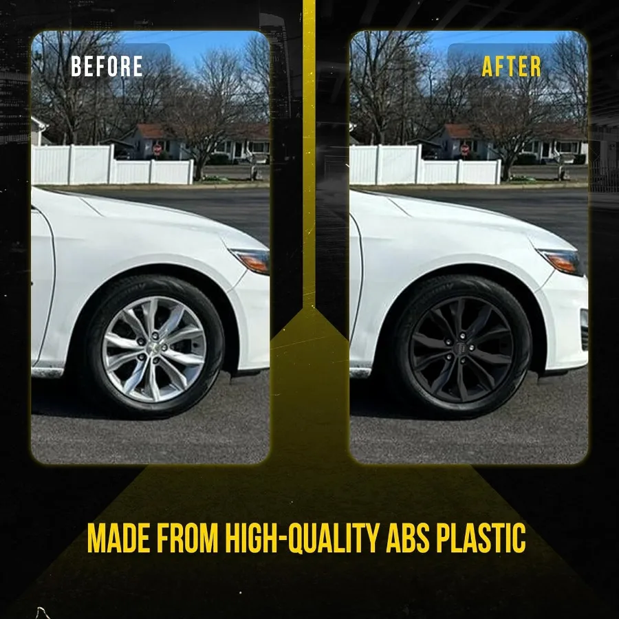 Tapones de cubierta de llanta de rueda negros brillantes SnapOn de 17 pulgadas compatibles con Malibu 20192024 Juego de 4 mejora el atractivo estético del vehículo