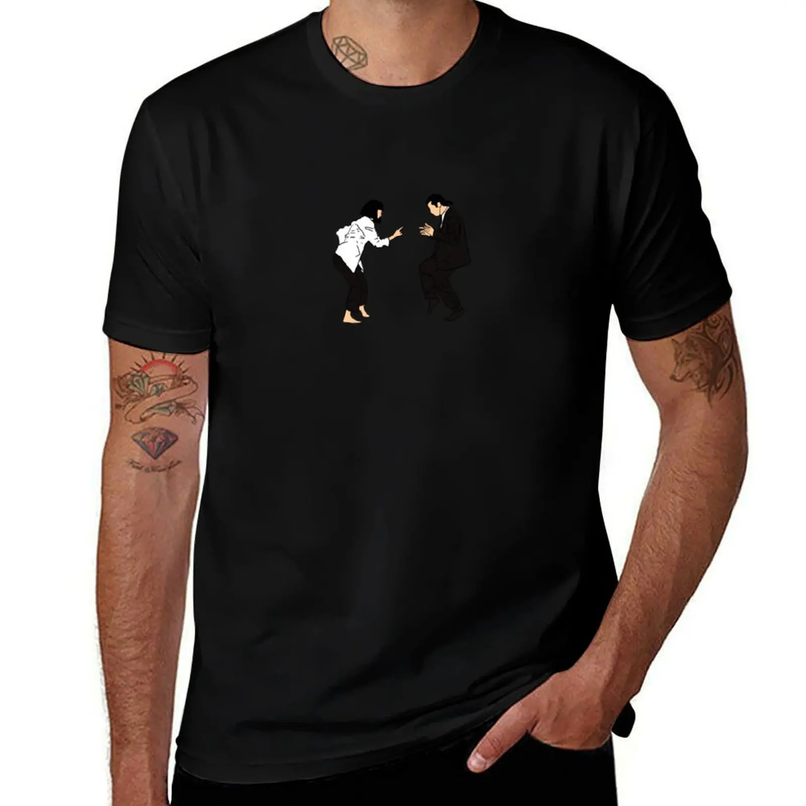 Pulp Fiction | Dancing Scene | Transparent T-Shirt Minimalist Graphic Tee Shirt T-Shirt