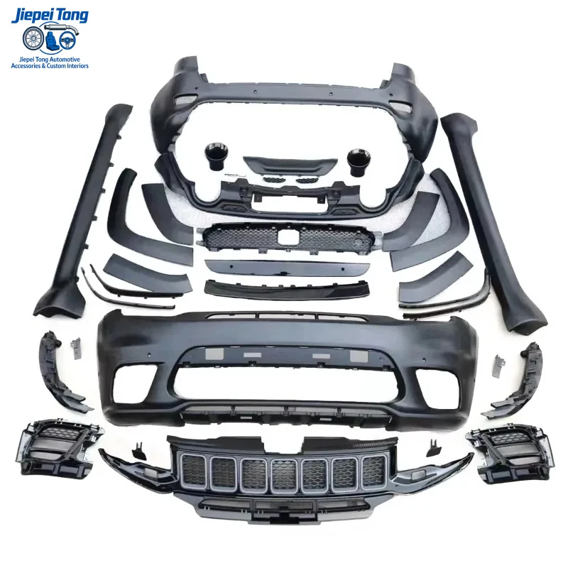 

suitable for Jeep Grand Cherokee 2017-2021 Facelift To SRT Model with Front Bumper Grille Rear Diffuser Hood.