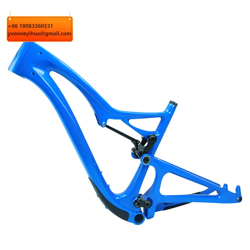 

New Fashion Full Suspension Enduro Bike Frame Disc-brake Internal Cable 29ER Carbon T800 Fiber Matte Frame Marco De Bicicletas