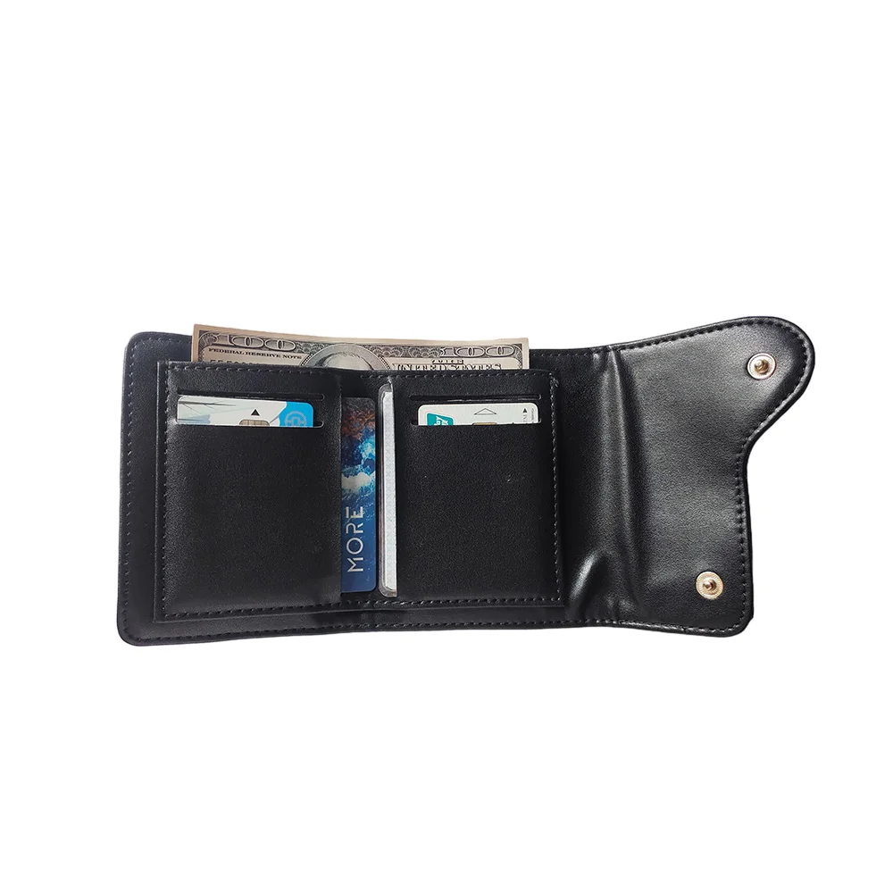 Short Folding Wallet Card Holder 2-in-1 Compact Coin Purse 2023 New Soft Calfskin Multi-Card Wallet