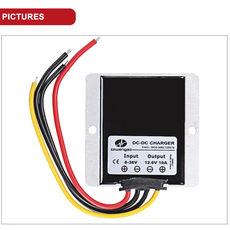 DC 8-36V to DC 12.6V 13.8V 14.5V 16.8V 10A Automatic Buck Booster Converter Car RV Smart Battery Charger for Dual Battery System