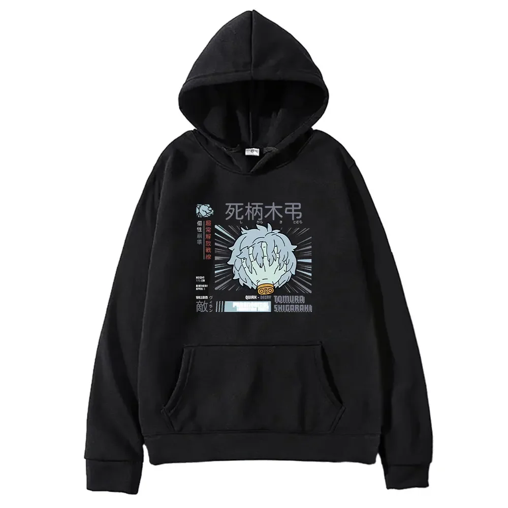 

Shigaraki Tomura My Hero Academia Hoodies Men Women Harajuku Long Sleeve Loose Streetwear Funny Printed Pockets Sweatshirts