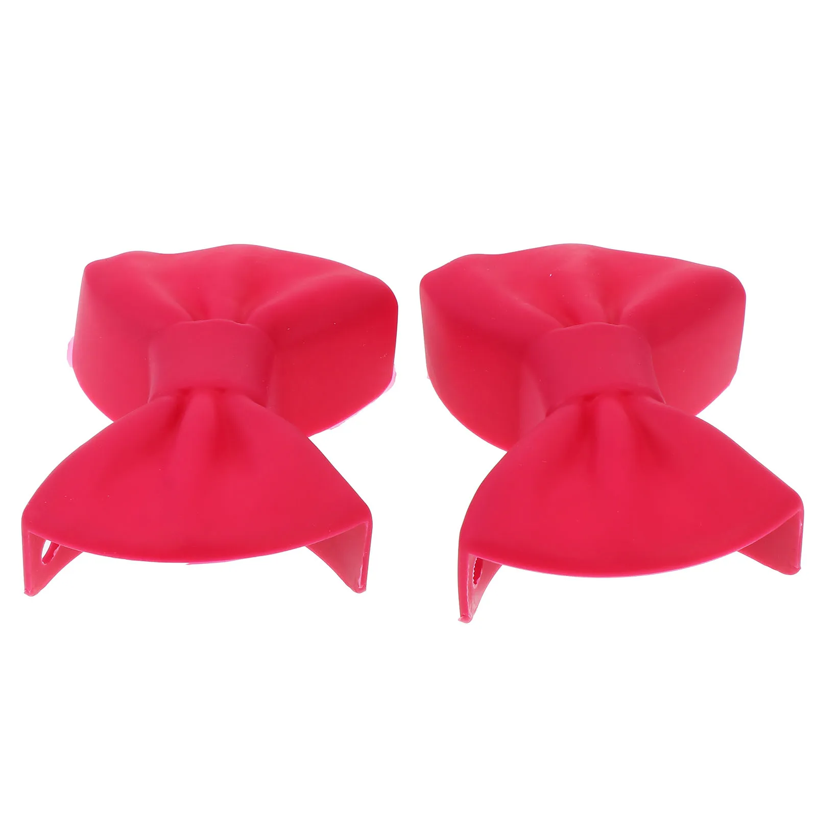

4pcs Heat Resistant Clips Adiabatic Kitchen Accessories Bowknot Design Non-Slip Silicone Insulation Pot Bowl Holders for Oven