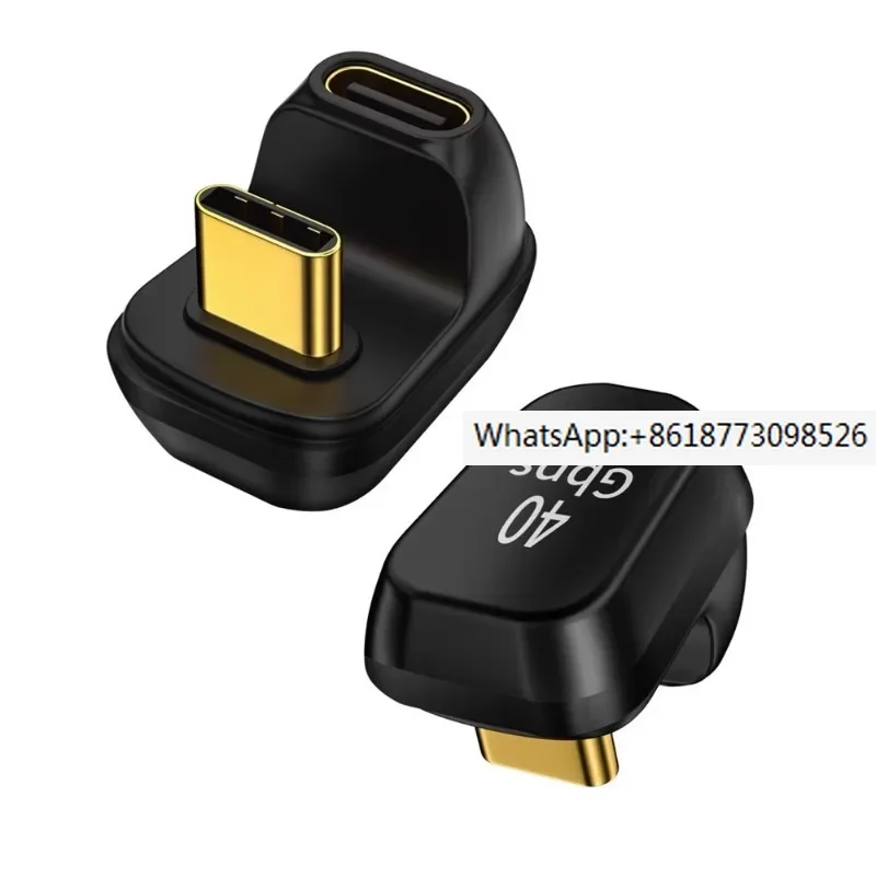 Type-C male to female adapter extension U-bend 180 degrees USB-C charging data PD fast charging 100W