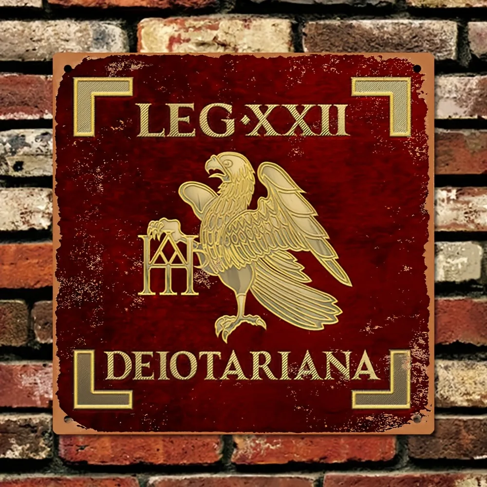 Vintage Roman Legion Aluminum Sign 8x16in Legion XXII Deiotariana Metal Wall Art Decor Pre-drilled Weather Resistant Plaque for