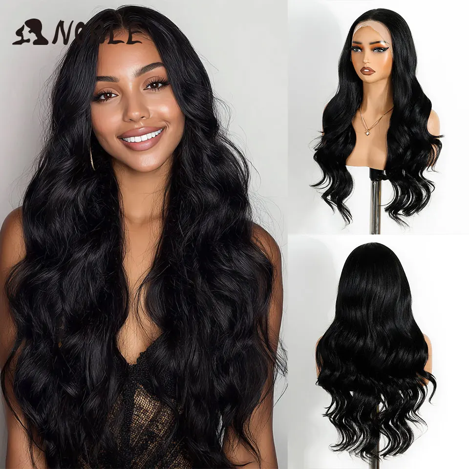 

Благородный синтетический парик фронта шнурка HD Прозрачный 13X4 Парики с объемной волной 28 дюймов Детские волосы Кружевной фронтальный парик Волнистый парик шнурка для женщин Парик