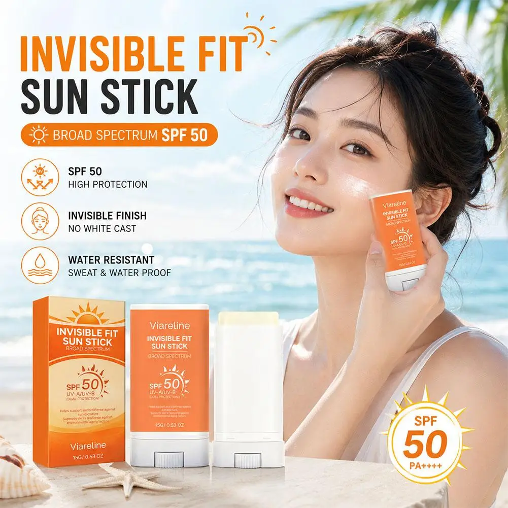 1/2pcs 15G  Sunscreen Stick Matte Sun Stick SPF50+ UV Protective Cream Anti Oxidant Oil-control SunCream Refreshing Korea Cosmet