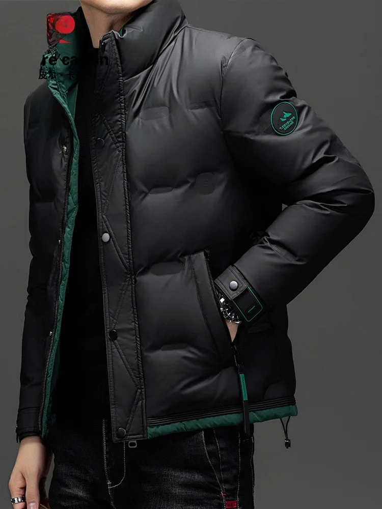 

Pierre Cardin Men's Thiened Warmth Casual Autumn Winter Stand Collar down Jaet Windproof Cold Resistant Outerwear