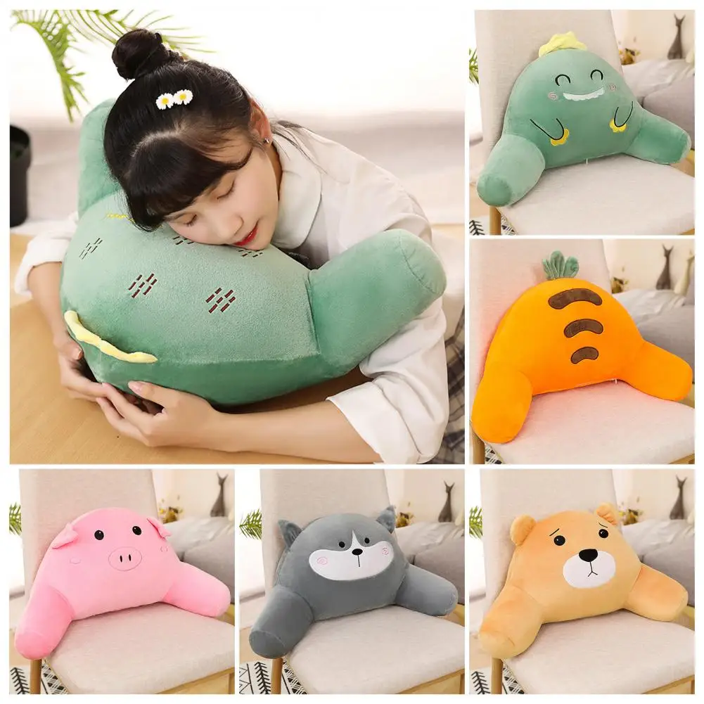 Bed Pillow with Arm Support Arm Support Reading Pillow Cute Shaped Throw Pillow for Sofa Bed Decor Plush Toy Office for Chair