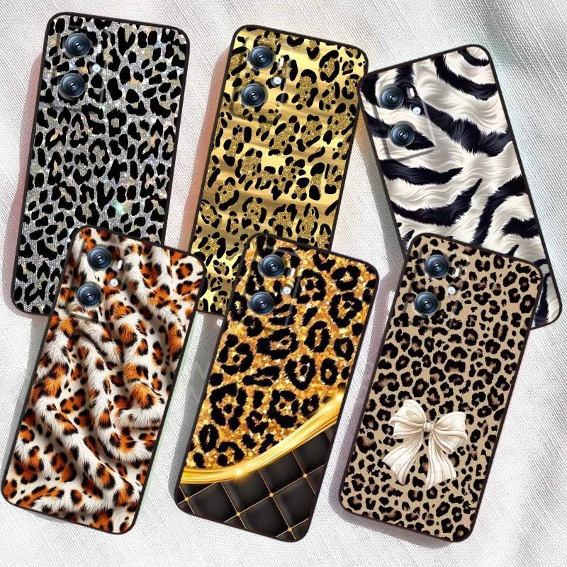 

Luxurious leopard print pattern For OPPO Reno 5 6 7 A96 A40 A58 Realme GT A74 A78 Neo2 A74 A78 Find X5 X3 X7 X8 Black Phone Case