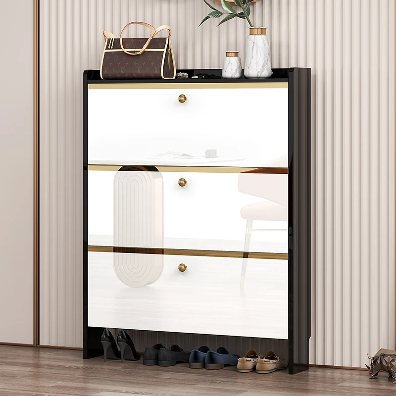 

Modern Light Luxury Ultra-thin Space Saving Shoe Cabinet Household Multifunctional Large Capacity Simple Storage Furniture