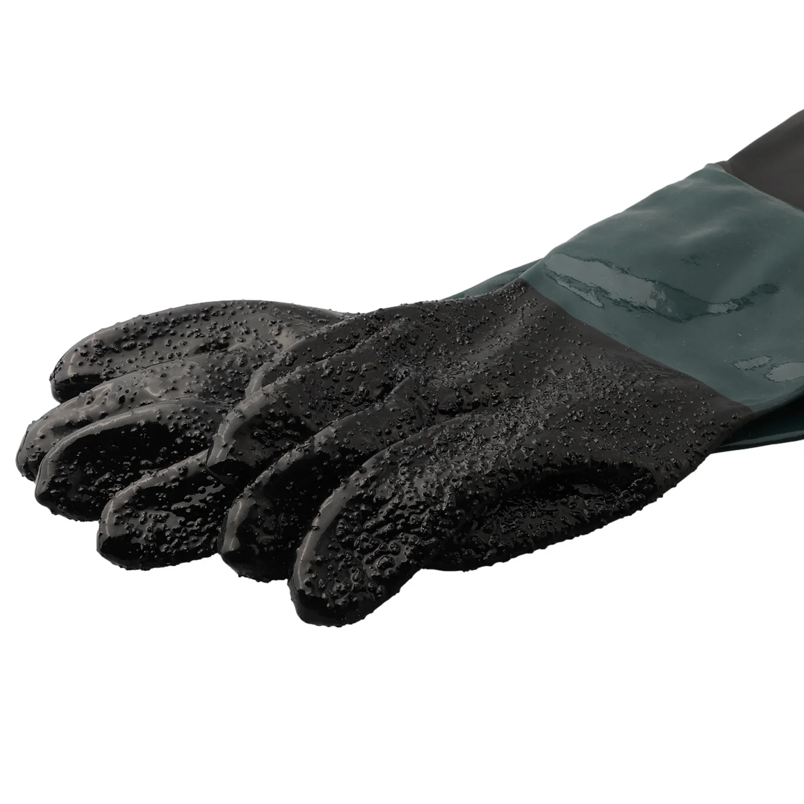 Sandblasting Gloves 25 5x11 8 Inch Work Gloves with Cotton Lining and PVC Coating for Sand Blast Cabinet Operation