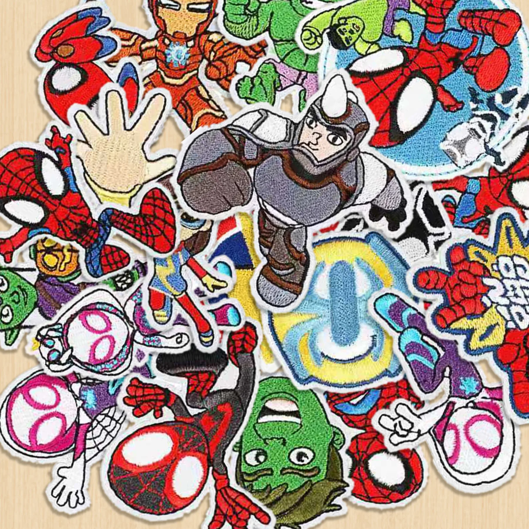

20pcs Anime Superheroes iron on Embroidery Patches for Sew Clothes Jackets Fabric Stickers DIY Decor Jeans Hat Cartoon Applique