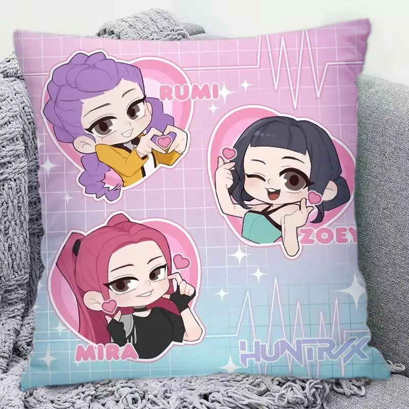หมอนอนิเมะนักล่าปีศาจ หมอนตกแต่งบ้าน พิมพ์ลายสองด้าน หมอนทรงสี่เหลี่ยม สำหรับโซฟา ตกแต่งห้องนอน พร้อมไส้หมอน