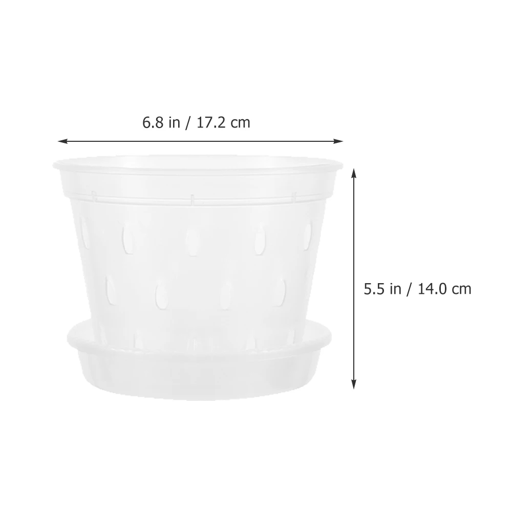 

Clear Plant Pots with Drainage Root Control Flower Container Containers for Orchids Plastic