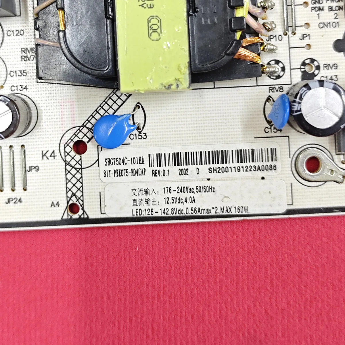 Imagem -06 - Teste Original Power Board para Xiaomi L75m6-es Shg7504c101h 81-pbe075-h04ca