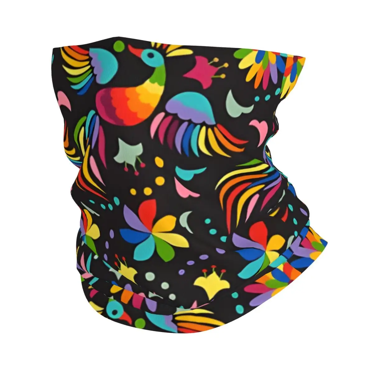 Padrão sem costura unissex em cores escuras, bandana, capa do pescoço, envoltório, lenço, balaclava, respirável, mexicano, ciclismo, adulto