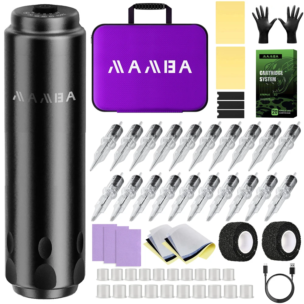 

MAMBA Tattoo Pen Set Rotary Wireless Tattoo Machine Kit High Quality Tattoo Machines For Tattoo Artist