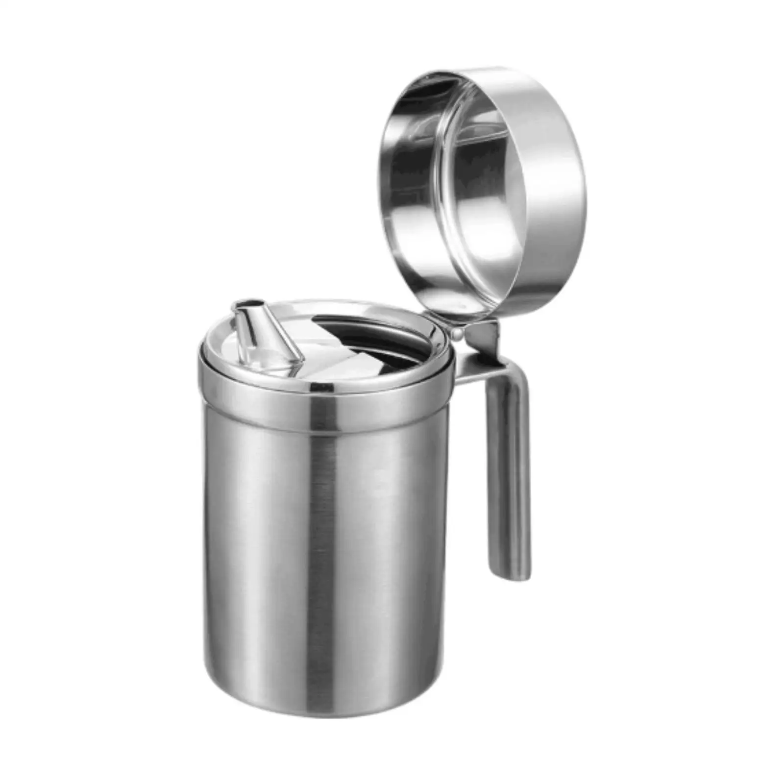 وعاء زيت من الفولاذ المقاوم للصدأ، حاوية الخل، موزع صلصة الصويا، مقبض سهل الإمساك #2