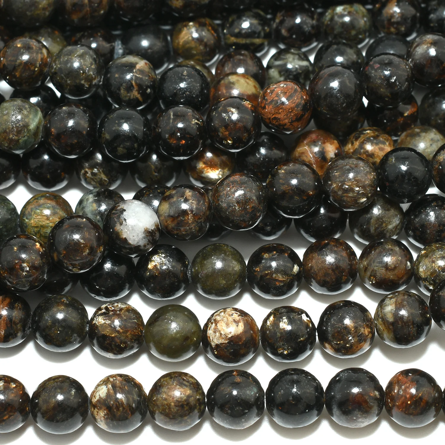 الطبيعية بسيطة مستوى الجودة البيوتيت فضفاض الخرز المستديرة 8mm-8.3mm